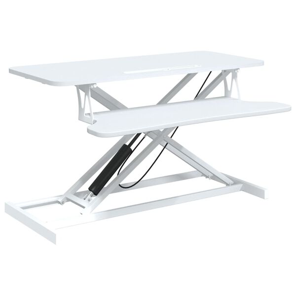 vidaXL Adjustable Workstation White Steel, Engineered wood Standard