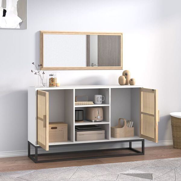 vidaXL Sideboard White 41.3x11.8x25.6" Engineered Wood