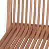 vidaXL Folding Chair Set of 4 Natural Teak Solid Teak Wood Standard