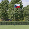 vidaXL Czech Flag Multicolor Aluminum, Polyester Standard