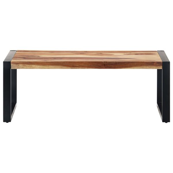vidaXL Coffee Table Natural wood color + black