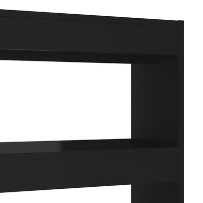 vidaXL Book Cabinet/Room Divider Black 39.4"x11.8"x53.1"