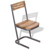 vidaXL Dining Chairs 4 pcs Solid Teak Wood