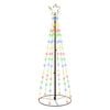 vidaXL Christmas Cone Tree Multicolor Powder-coated steel, Copper, PVC