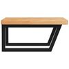 vidaXL Basin Shelf Wall Mounted Steel and Solid Wood Oak