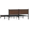 vidaXL Bed Frame Brown oak Steel, engineered wood Super King Bed Frame