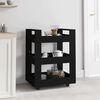 vidaXL Kitchen Trolley Black 23.6x17.7x31.5" Engineered Wood