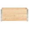 vidaXL Raised Bed Set of 3 Natural pine Solid pine wood, Galvanized metal
