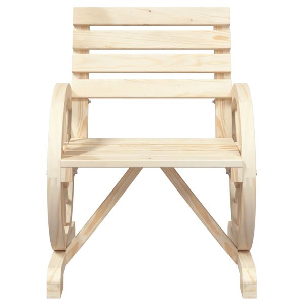 vidaXL Garden Chair Natural wood Solid Fir Wood 22.8 x 22.8 x 30.9 in