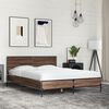 vidaXL Bed Frame Brown Oak Engineered Wood Full Bed Frame Rectangular
