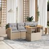 vidaXL Garden Sofa Set Beige, Light grey