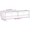 vidaXL Garden Planter Set of 2 Unfinished wood Solid douglas wood Large