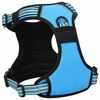 vidaXL Dog Harness Blue Polyester Medium Adjustable Armrests