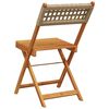 vidaXL Garden Chair Set of 4 Beige Solid acacia wood, PE rattan One Size