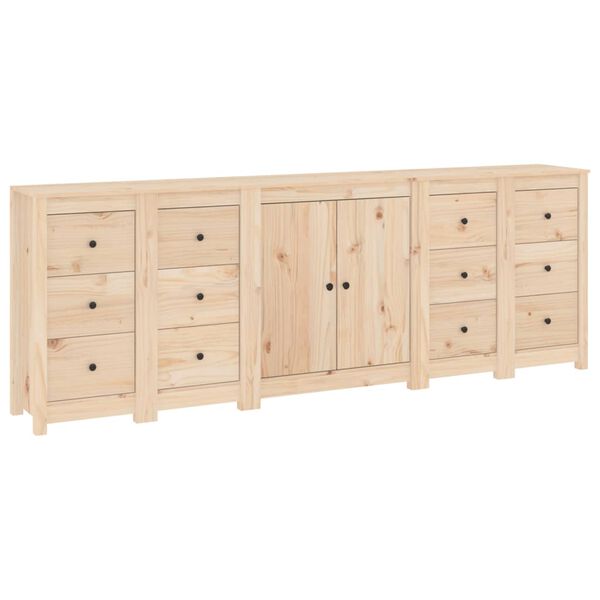 vidaXL Sideboard Wooden Solid pine wood