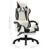 vidaXL Racing Chair Black and White Faux leather (PVC, polyester, cotton)