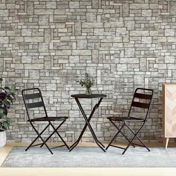 vidaXL 3D Wall Panels with Gray Brick Design 10 pcs EPS