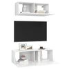 vidaXL TV Cabinet Set Set of 2 High gloss white Engineered wood