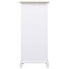 vidaXL Side Cabinet White and wood color Paulownia wood