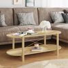 vidaXL Coffee Table Brown Engineered wood 43.3x18.9x15.7 in Storage