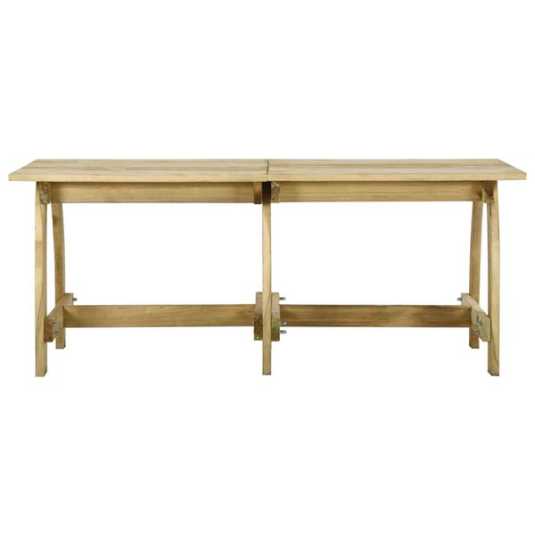 vidaXL Garden Table Green Impregnated Pine Green Impregnated Pine Large