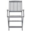 vidaXL Folding Patio Chairs 2 pcs with Cushions Solid Acacia Wood (46333+314890)