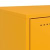 vidaXL Bedside Cabinet Mustard Yellow Steel Medium Bedside Cabinet