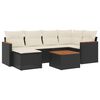 vidaXL Garden Sofa Set Black and Cream White