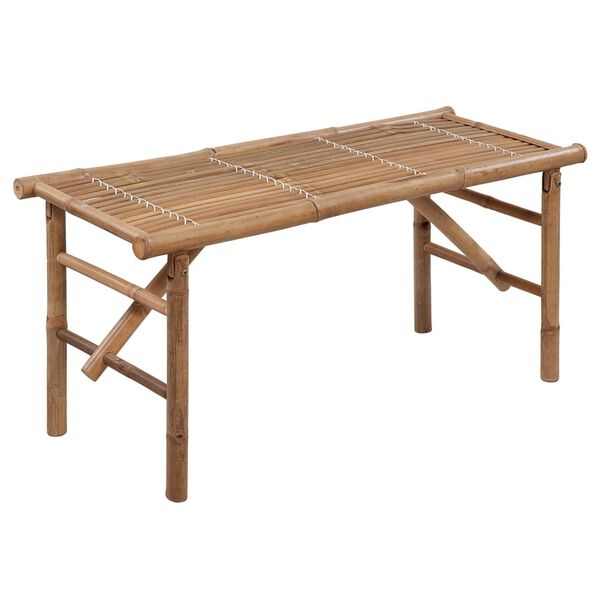 vidaXL Garden Bench Bamboo Medium Foldable Garden Bench Rectangular