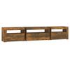 vidaXL TV Cabinet Smoked Oak Engineered Wood TV Cabinet Rectangular