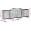 vidaXL Gabion Basket Set of 9 Silver Galvanized Iron