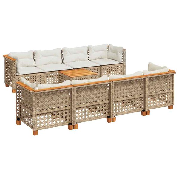 vidaXL Garden Sofa Set Beige, Cream White