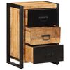 vidaXL Drawer Cabinet Brown, Black Solid rough mango wood, iron Medium