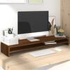 vidaXL Monitor Stand Brown Oak 39.4"x9.4"x5.1" Engineered Wood
