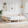 vidaXL Daybed With Trundle Pine Solid pine wood Twin