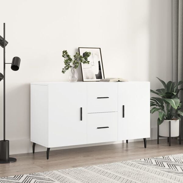 vidaXL Sideboard White Engineered wood 39.4 in Sideboard Rectangular