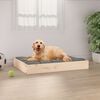 vidaXL Dog Bed Natural Wood Solid pine wood Medium Minimalistic