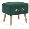 vidaXL Bedside Cabinet Set of 2 Green Velvet, Pinewood Compact