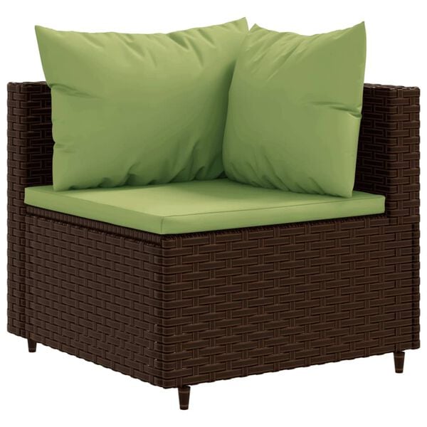 vidaXL Patio Lounge Set Set of 8 Brown
