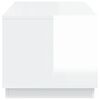 vidaXL Coffee Table High gloss white Engineered wood 40.2 x 19.7 x 17.3 in