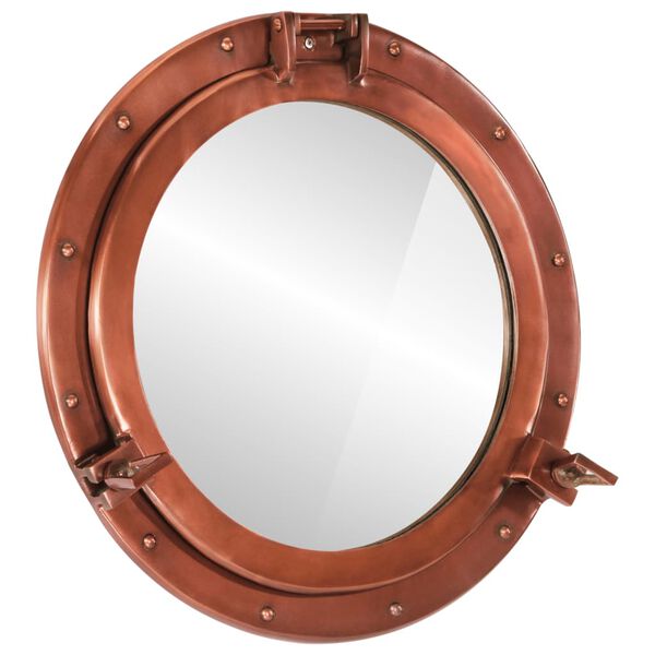 vidaXL&nbsp;Porthole Mirror&nbsp;Wall Hanging&nbsp;&Oslash;19.7"&nbsp;Aluminum and Glass