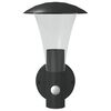 vidaXL Outdoor Wall Light Set of 2 Black Stainless steel and polycarbonate