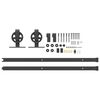 vidaXL Sliding Door Hardware Kit 78.7 " Steel Black
