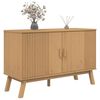 vidaXL Sideboard Brown Solid pine wood with a wax finish, engineered wood