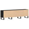 vidaXL TV Cabinet Black Oak 59.06 x 11.81 x 17.52 in Engineered Wood