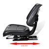 vidaXL Tractor Seat Black Steel Universal Height-Adjustable