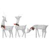 vidaXL Christmas Reindeer Set of 6 Silver Fabric Large