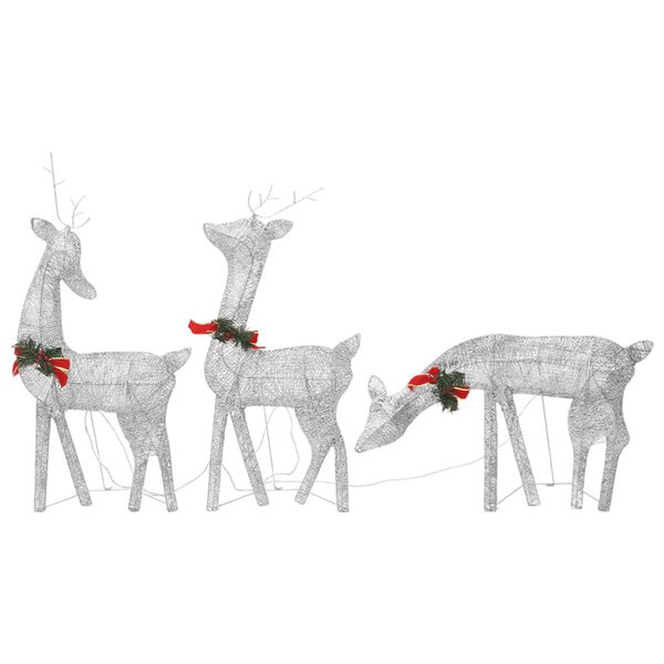vidaXL Christmas Reindeer Set of 6 Silver Fabric Large