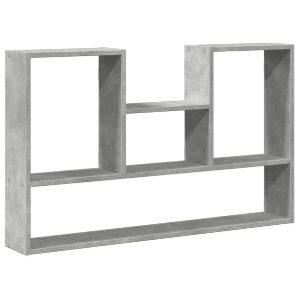 vidaXL Wall Shelf Concrete gray Engineered wood 39.0x5.9x23.6 in