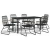 vidaXL Garden Dining Set Black